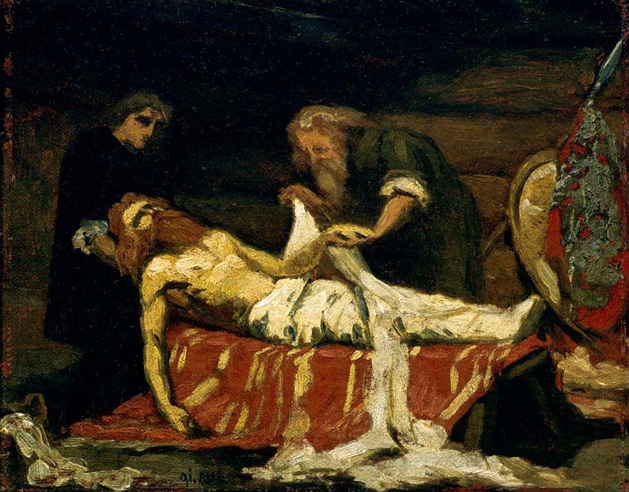 The winding of St. Olav's Body, by Olaf Isaachsen